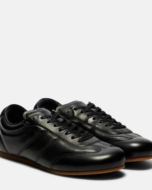 Lemaire Soft Runner Leather Trainers - Black