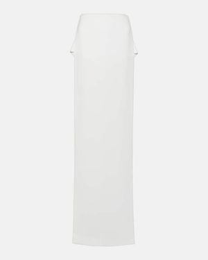 Monot Side-Slit Jersey Maxi Skirt - White