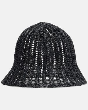 Brunello Cucinelli Woven Bucket Hat - Black