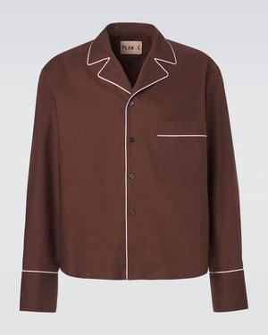 Plan C Cotton Shirt - Brown