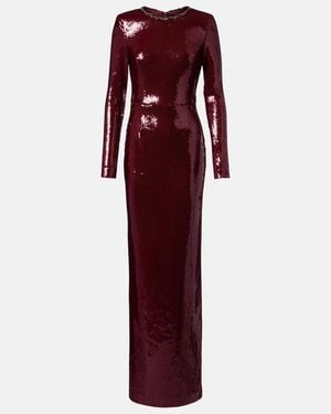 Rebecca Vallance Nero Sequined Gown - Red