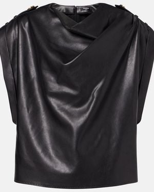 Balmain Draped Top - Black