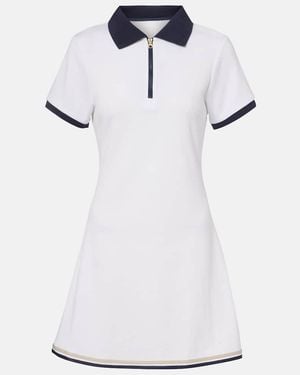 Varley Valentina Cotton-Blend Pique Tennis Dress - Blue