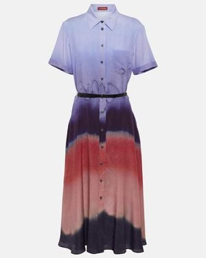 Altuzarra Kiera Printed Silk Shirt Dress - Purple