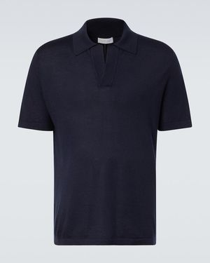 Gabriela Hearst Cashmere And Silk Polo Jumper - Blue