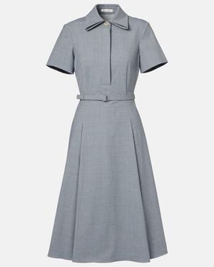 Emilia Wickstead Iwona Belted Midi Dress - Gray
