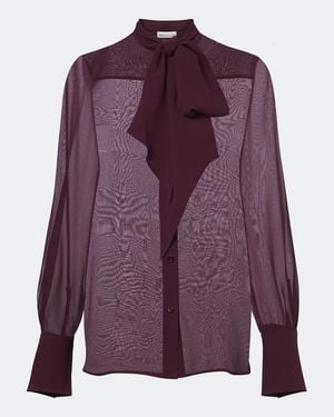 Nina Ricci Silk Chiffon Blouse - Purple