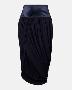 Ferragamo Asymmetrischer Midirock - Blau