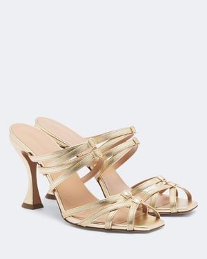 Zimmermann Mules Solstice De Piel Metalizada - Neutro