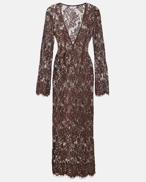 Bananhot Maxikleid Millie Aus Baumwolle Und Seide - Braun