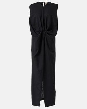KHAITE Niel Wool And Mohair Maxi Dress - Black