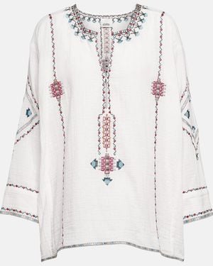 Isabel Marant Clarisa Embroidered Blouse - White