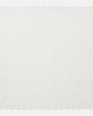 Magda Butrym Embroidered Silk, Wool And Cotton-Blend Scarf - Natural