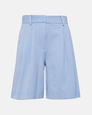 STAUD Long Luisa Bermuda Shorts - Blue
