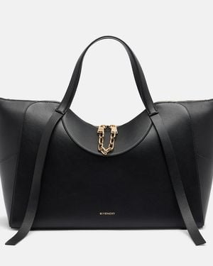 Givenchy The Snatch Large Leather Tote Bag - Black