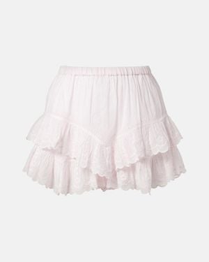 Isabel Marant Shorts Jocadia De Algodon Con Bordado Ingles - Neutro