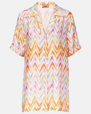 Missoni Camisa Oversized En Zigzag - Naranja