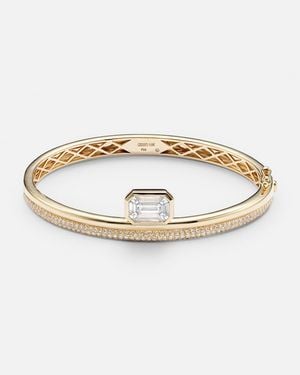 SHAY Floating 18Kt Bangle With Diamonds - Metallic