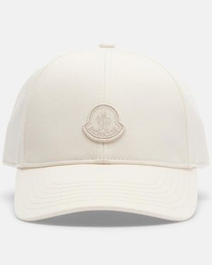 Moncler Logo Cotton Baseball Cap - Natural