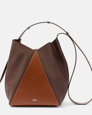Max Mara Mmbucket Small Leather Bucket Bag - Brown
