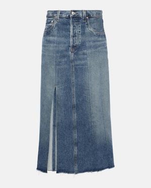 Citizens of Humanity Raian Denim Midi Skirt - Blue