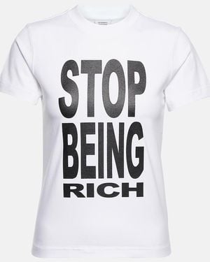 Vetements Slogan Cotton T-Shirt - White