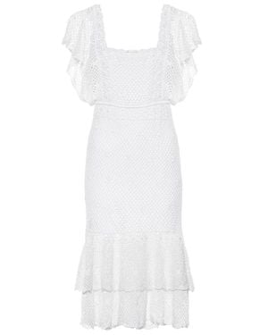 Anna Kosturova Florence Crochet Cotton Dress - White
