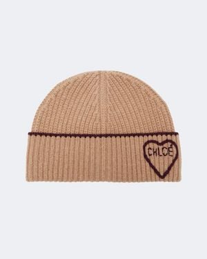 Chloé Encour Wool And Cashmere Beanie - Natural