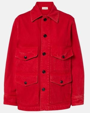 Nili Lotan Leroy Cotton Canvas Jacket - Red