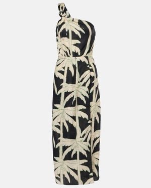 Johanna Ortiz Printed One-Shoulder Midi Dress - White