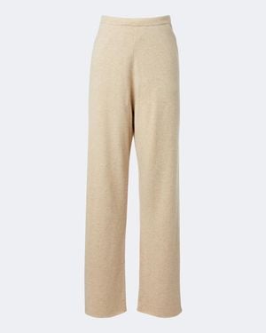 Extreme Cashmere N°479 Runaway Cashmere-Blend Straight Trousers - Natural