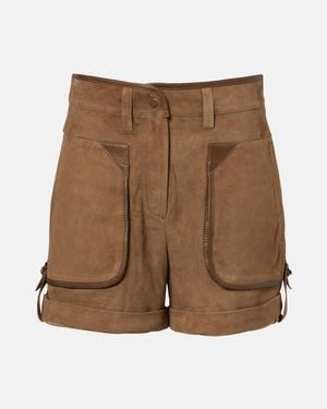 Isabel Marant Marline Suede Shorts - Brown