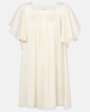 Chloé Ro33 Silk Minidress - Natural