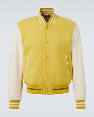 Tom Ford Apos;S Varsity Bomber Jacket - Yellow