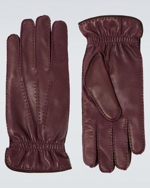 Brunello Cucinelli Leather Gloves - Purple