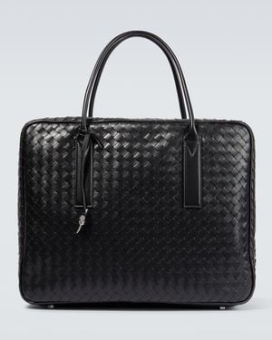 Bottega Veneta Getaway Large Intrecciato Duffel Bag - Black