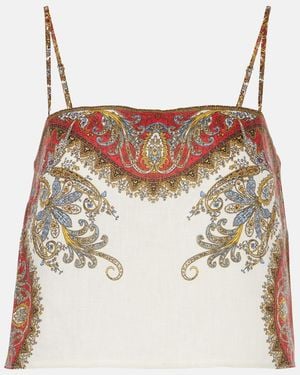 Veronica Beard Rhea Printed Linen Shirt - Multicolour