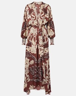 Poupette Kristen Printed Maxi Dress - Brown