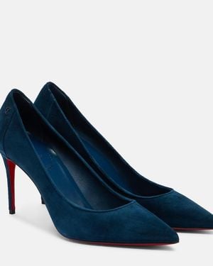 Christian Louboutin Sporty Kate 85 Suede Court Shoes - Blue