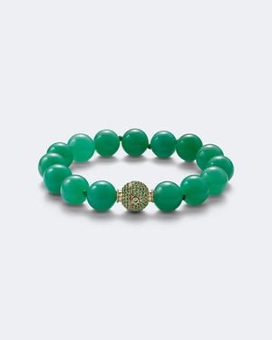 Octavia Elizabeth Riviera Orb 18Kt Beaded Bracelet With Chrysoprases And Tsavorites - Green