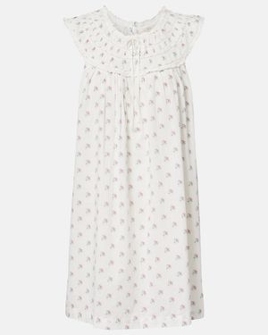Doen Vestido Corto Verity De Algodon Floral - Blanco