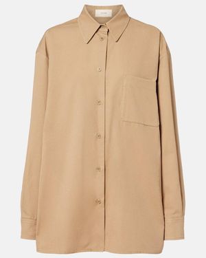 The Row Tansy Cotton And Cashmere Shirt - Natural