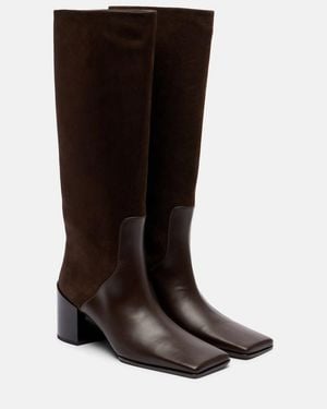 Alaïa 55 Leather Knee-High Boots - Brown