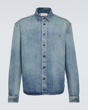 Saint Laurent Cassandre Denim Shirt - Blue