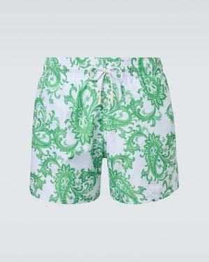 Etro Paisley Swim Trunks - Green