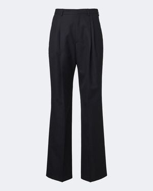 Dries Van Noten Weite Hose Aus Wolle - Blau