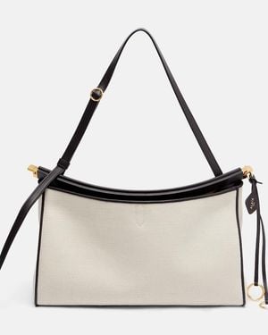 Alaïa Le Click Pocket Large Canvas Shoulder Bag - Natural