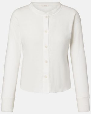 The Row Gano Cotton Cardigan - White