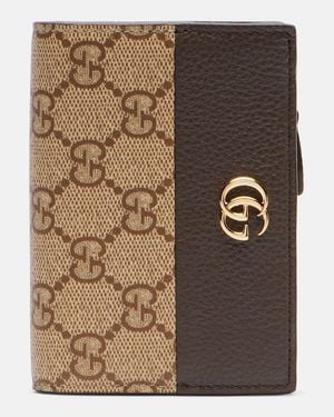 Gucci Gg Marmont Small Leather Wallet - Brown