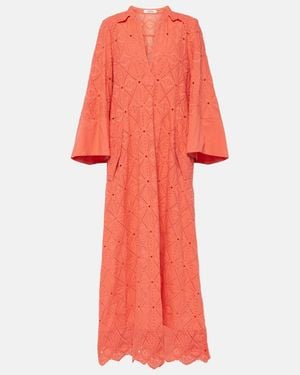 Dorothee Schumacher Generous Gaze Broderie Anglaise Kaftan - Red